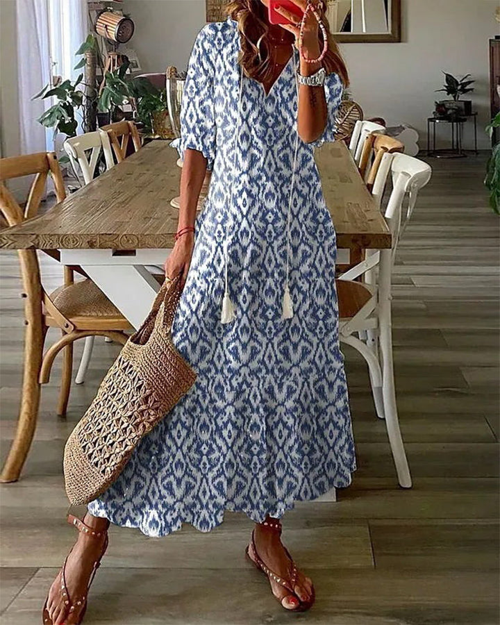 Dianna - Robe Boho avec Ceinture Élargie