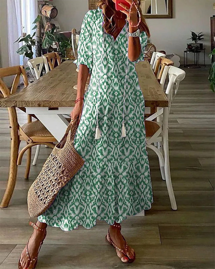 Dianna - Robe Boho avec Ceinture Élargie