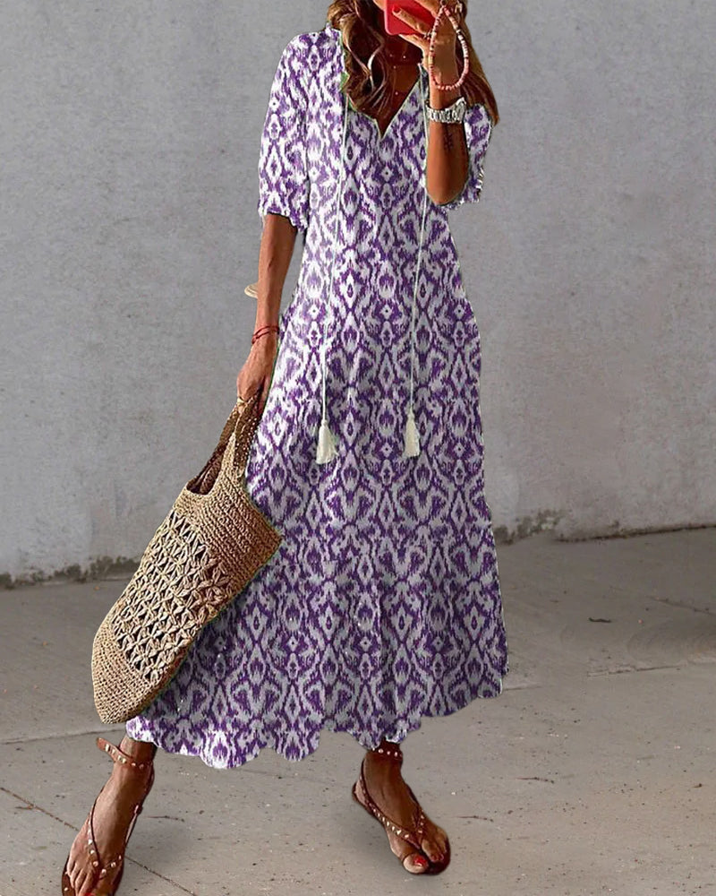 Dianna - Robe Boho avec Ceinture Élargie