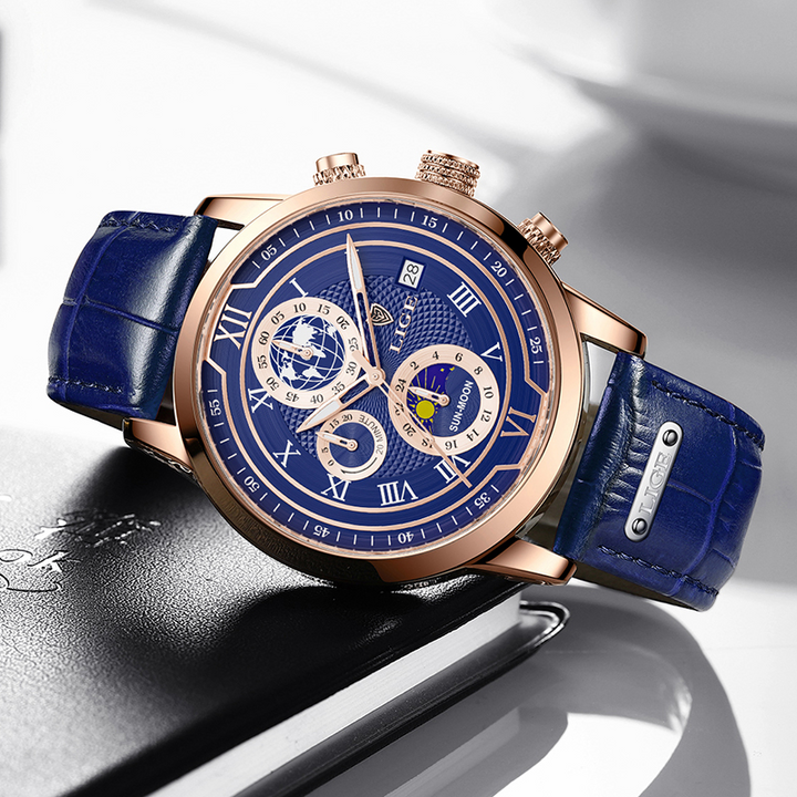 Chronographe en Cuir de Luxe