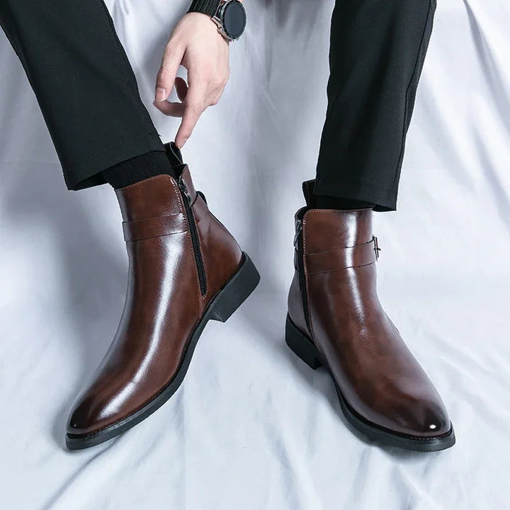 Botters Chelsea en cuir authentique Sergio