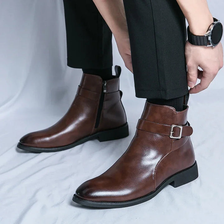 Botters Chelsea en cuir authentique Sergio