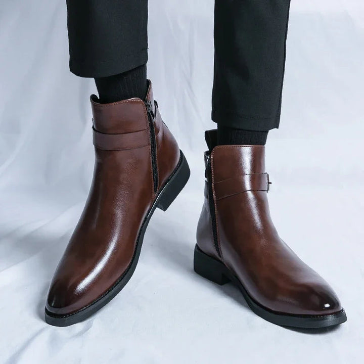 Botters Chelsea en cuir authentique Sergio