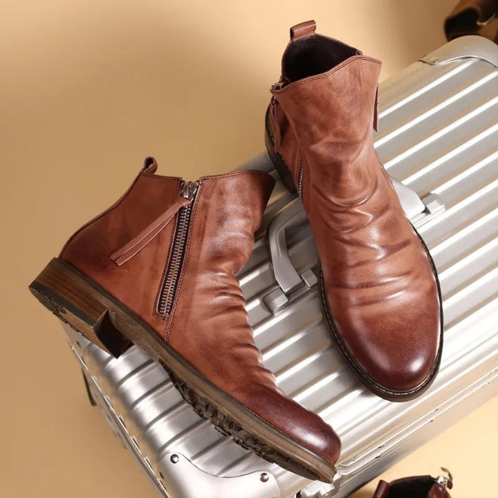 Owens | Bottes Chelsea en cuir véritable