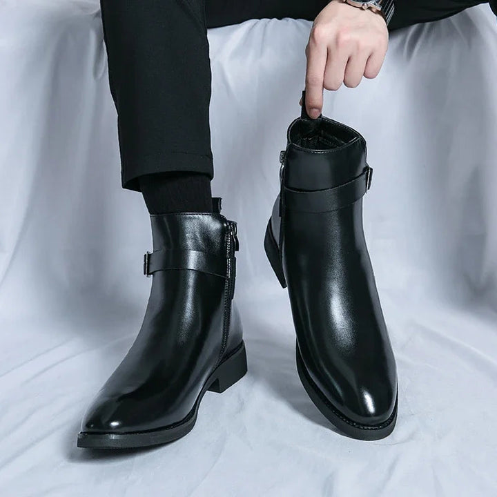 Botters Chelsea en cuir authentique Sergio