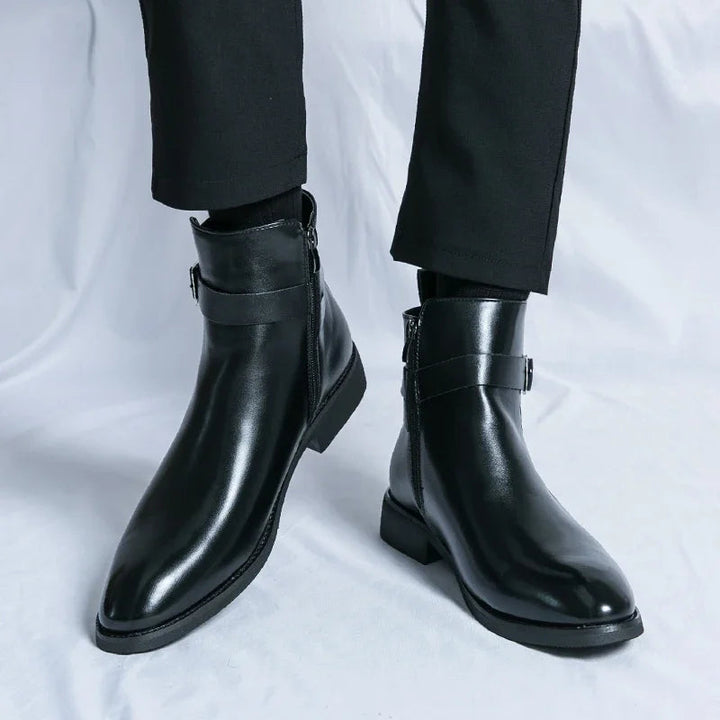 Botters Chelsea en cuir authentique Sergio