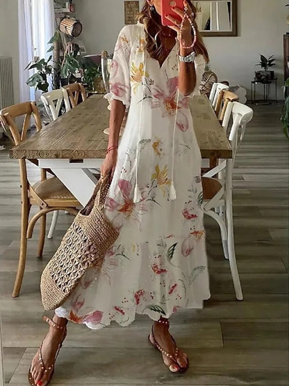 Dianna - Robe Boho avec Ceinture Élargie