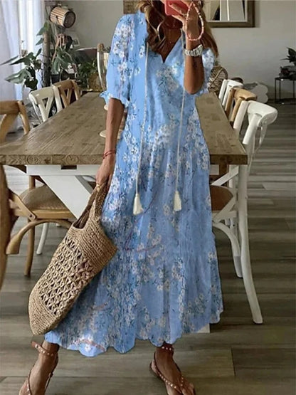 Dianna - Robe Boho avec Ceinture Élargie