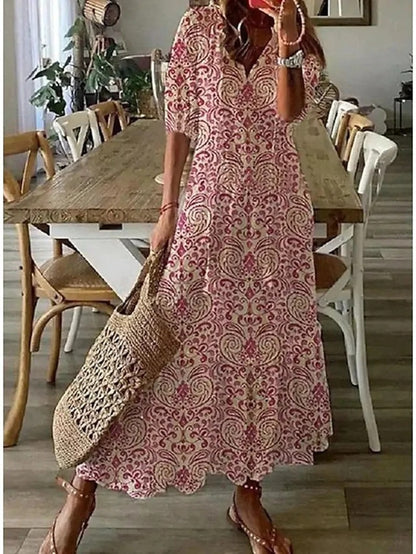 Dianna - Robe Boho avec Ceinture Élargie